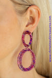 Hey Haute Rod - Multi Earrings ~ Paparazzi Acrylic