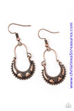 Industrially Indigenous - Copper Earrings ~ Paparazzi