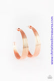 Live Wire - Copper Earrings ~ Paparazzi