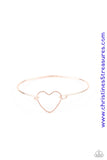 Make Yourself Heart - Rose Gold Bracelet ~ Paparazzi