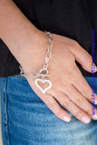 March To A Different Heartbeat - White Bracelet ~ Paparazzi Bracelets