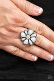 Meadow Mystique  - White Ring ❤️ Paparazzi
