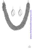 Mesmerizingly Mesopotamia - Silver Necklace ~ Paparazzi