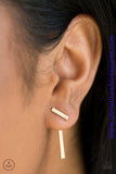 Minimally Maverick - Gold Earrings ~ Paparazzi