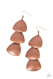 Modishly Metallic - Copper Earrings ❤️ Paparazzi