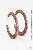 New Zealand Native - Copper Hoop Earrings ~ Paparazzi