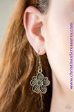 Featuring lattice-like patterns, shimmery brass flowers bloom below the collar for a seasonal look. Features an adjustable clasp closure. Sold as one individual necklace. Includes one pair of matching earrings.  P2WH-BRXX-140XX