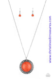 Run Out Of Rodeo - Orange Necklace ~ Paparazzi