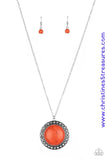 Run Out Of Rodeo - Orange Necklace ~ Paparazzi