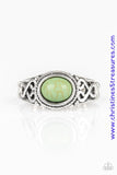 Set In Stone- Green Ring ~ Paparazzi