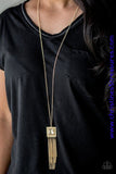 Shimmer Sensei - Gold Necklace ~ Paparazzi