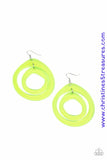 Show Your True Neons - Yellow Earrings ~ Paparazzi Acrylic