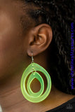 Show Your True Neons - Yellow Earrings ~ Paparazzi Acrylic