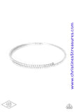 Sleek Sparkle - White Bracelet ~ Paparazzi Life Of The Party