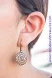 Sunflower Shimmer - Copper Earrings ~ Paparazzi