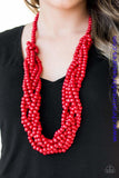 Tahiti Tropic - Red Necklace ~ Paparazzi