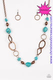 Thats Terra-Ific - Copper/blue Necklace ~ Paparazzi