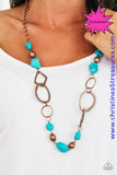 Thats Terra-Ific - Copper/blue Necklace ~ Paparazzi