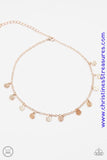 The Fringe Zone - Rose Gold Necklace ~ Paparazzi