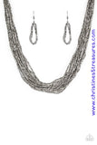 The Speed Of Starlight - Gunmetal Necklace ~ Paparazzi