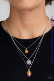 Tide Drifter - Orange Necklace ~ Paparazzi