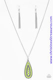 Tiki Tease - Green Necklace ~ Paparazzi