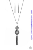 Timelessly Tasseled - Black Necklace ~ Paparazzi