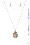 Total Tranquility - Orange Necklace ~ Paparazzi