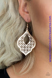 Totally Taj Mahal - Rose Gold Earrings ~ Paparazzi
