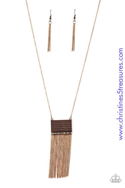 Totally Tassel - Copper Necklace ~ Paparazzi