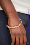 Totally Tenderhearted - Gold Bangle ~ Paparazzi Bracelets