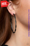 Totally Throttled - Black Earrings Paparazzi