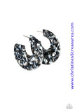 Tropically Torrid - Black Earrings ~ Paparazzi Acrylic