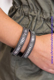 True Glitz - Black Wrap Bracelet ~ Paparazzi