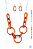 Turn Up The Heat - Orange Necklace ~ Paparazzi