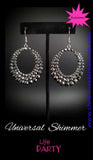 Universal Shimmer - Silver Earrings ~ Paparazzi