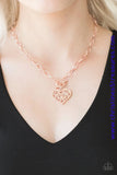 Victorian Romance - Rose Gold Necklace ~ Paparazzi
