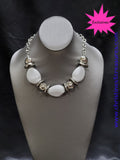 Vivid Vibes - White Necklace ~ Paparazzi