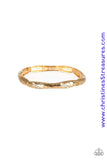 Watch Out For Ice - Gold Bracelet ~ Paparazzi Bracelets