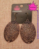 Way Out Of Line - Copper Earrings ~ Paparazzi