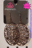 Way Out Of Line - Copper Earrings ~ Paparazzi