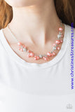 Weekday Wedding - Orange/coral Necklace ~ Paparazzi