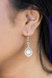 Westminster Waltz - White Earrings ~ Paparazzi
