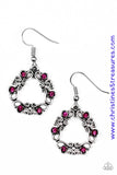 Whimsy Wreaths - Pink Earrings ~ Paparazzi
