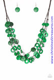 Wonderfully Walla - Green Necklace ~ Paparazzi