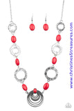 Zen Trend - Red Necklace ~ Paparazzi