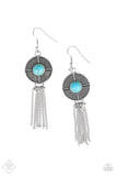 Desert Voyage - Blue Earrings ~ Paparazzi