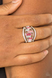 Treasure Chest Charm - Pink Ring ~ Paparazzi