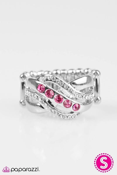 Flirting With Sparkle - Pink Ring ~ Paparazzi