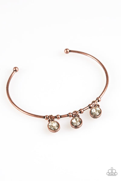 Sparkling Splendor - Copper Bracelet - Paparazzi